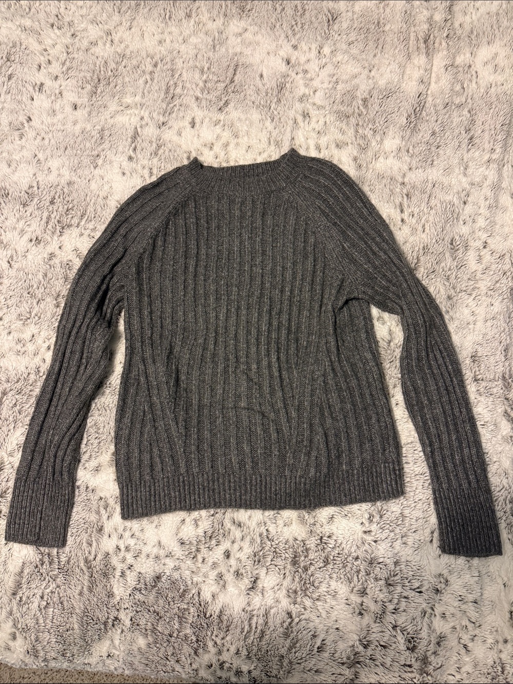 a new day Charcoal Ribbed Crewneck Sweater